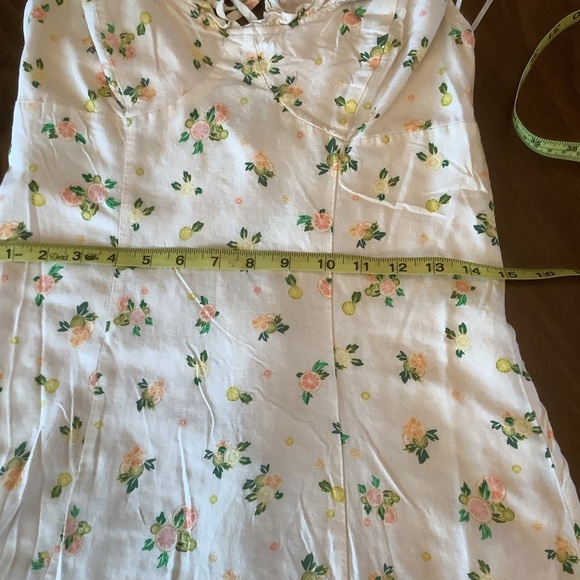 Free People Like A Lady Citrus Floral Mini Dress Size Medium - Picture 7 of 10